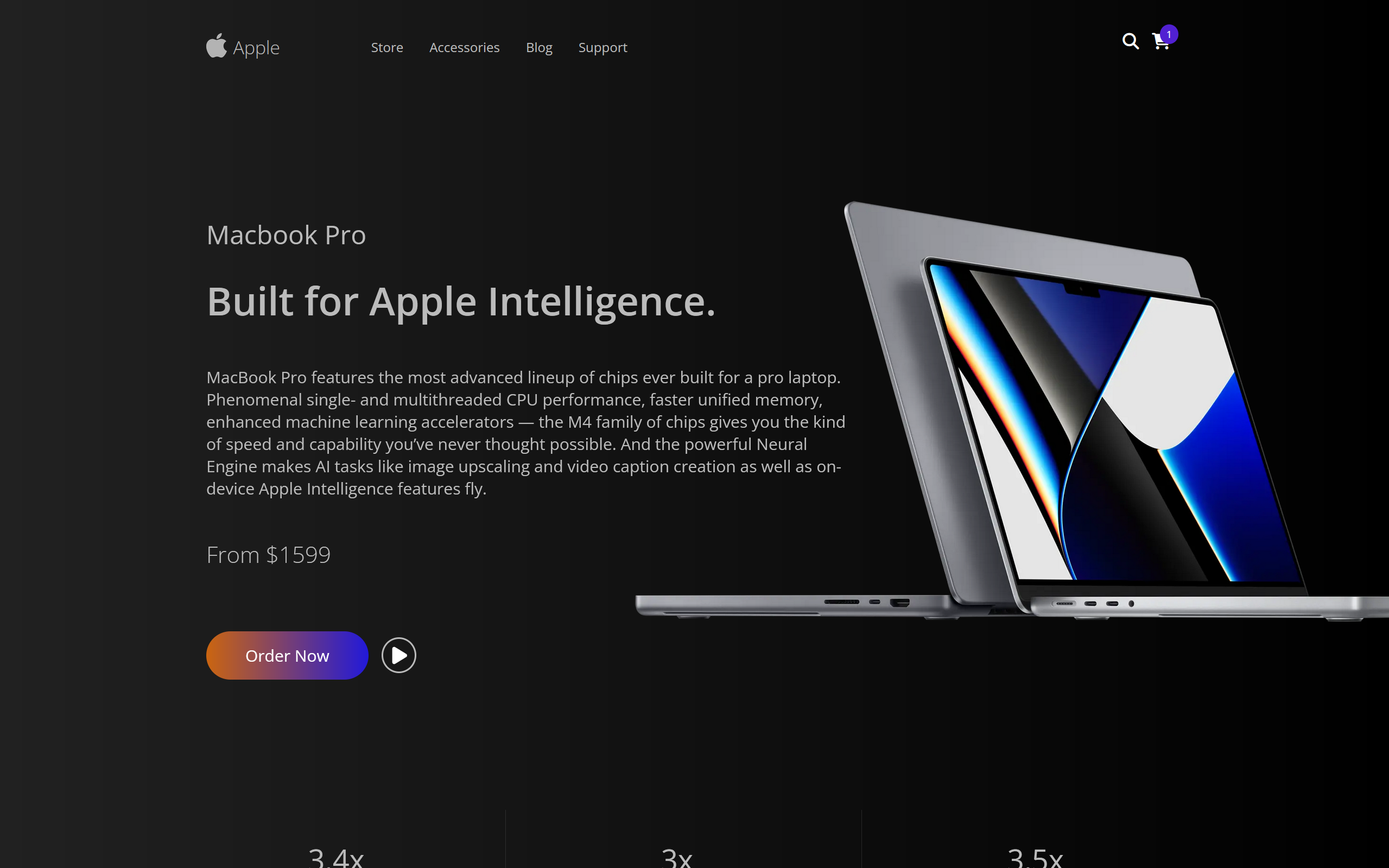 Apple Store UI Page Screenshot