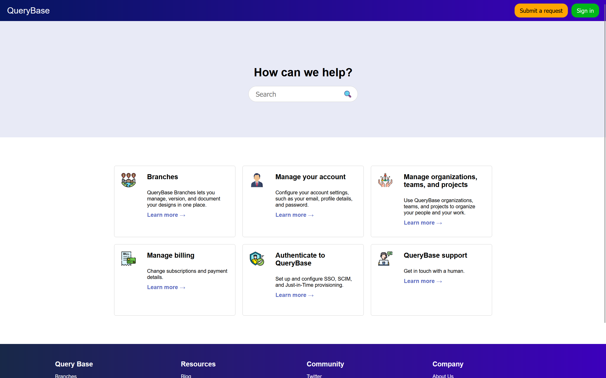 Query Base FAQ Page Screenshot